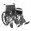 Chrome Sport Wheelchair with Detachable Full Arms and Elevating Leg Rest