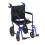 Lightweight Expedition Blue Transport Wheelchair with Hand Brakes