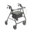 Black Rollator Walker with Fold Up and Removable Back Support and Padded Seat