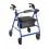 Blue Rollator Walker with Fold Up and Removable Back Support and Padded Seat