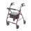 Red Rollator Walker with Fold Up and Removable Back Support and Padded Seat