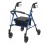 Adjustable Height Blue Rollator with 6" Wheels