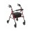 Adjustable Height Red Rollator with 6" Wheels