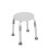 Adjustable Height White Bath Stool