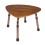 Adjustable Height Triangular Teak Bath Bench Stool