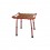 Adjustable Height Rectangular Teak Bath Bench Stool