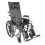 Silver Sport Reclining Wheelchair with Detachable Desk Length Arms and Elevating Leg rest